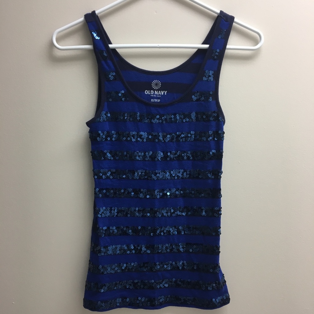 Old Navy Sequin Striped Tank Top